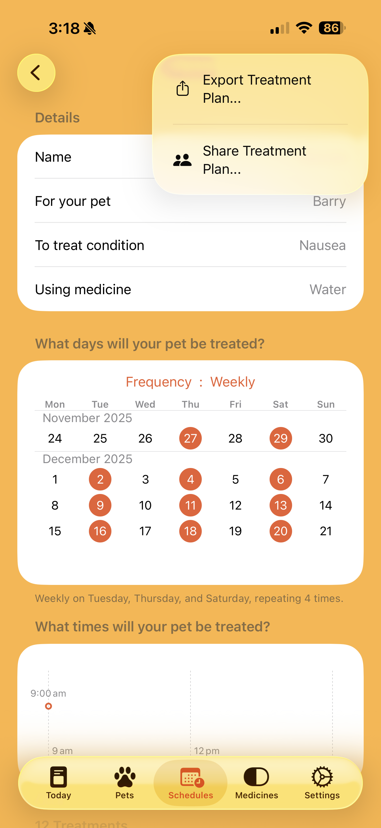 Sharing Feature Screen